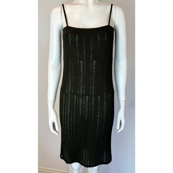 S/S 1997 Gucci by Tom Ford Runway Sheer Olive Green Knit Bodycon Dress - Picture 1 of 9